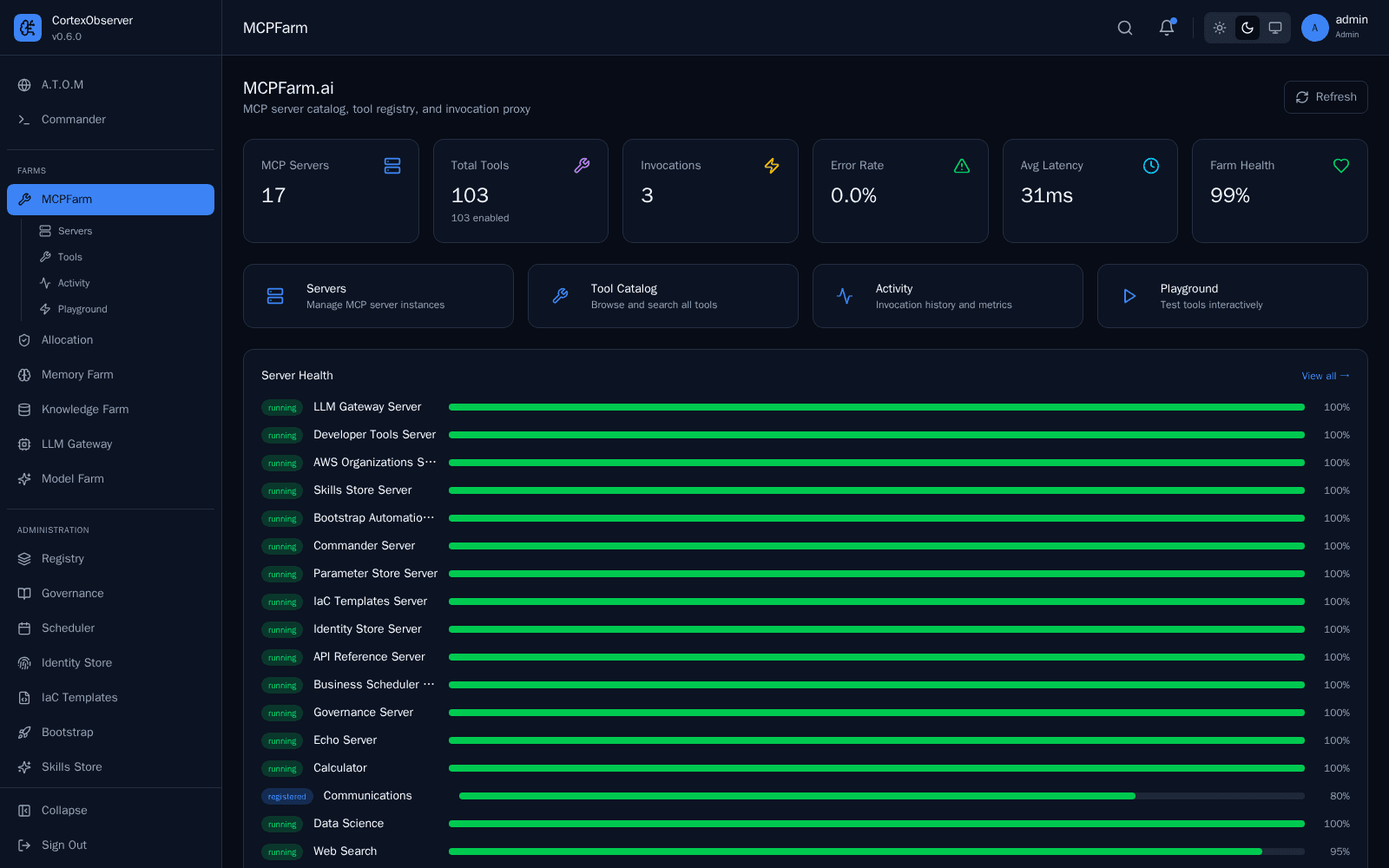 MCPFarm — tool registry with risk scoring and authorization